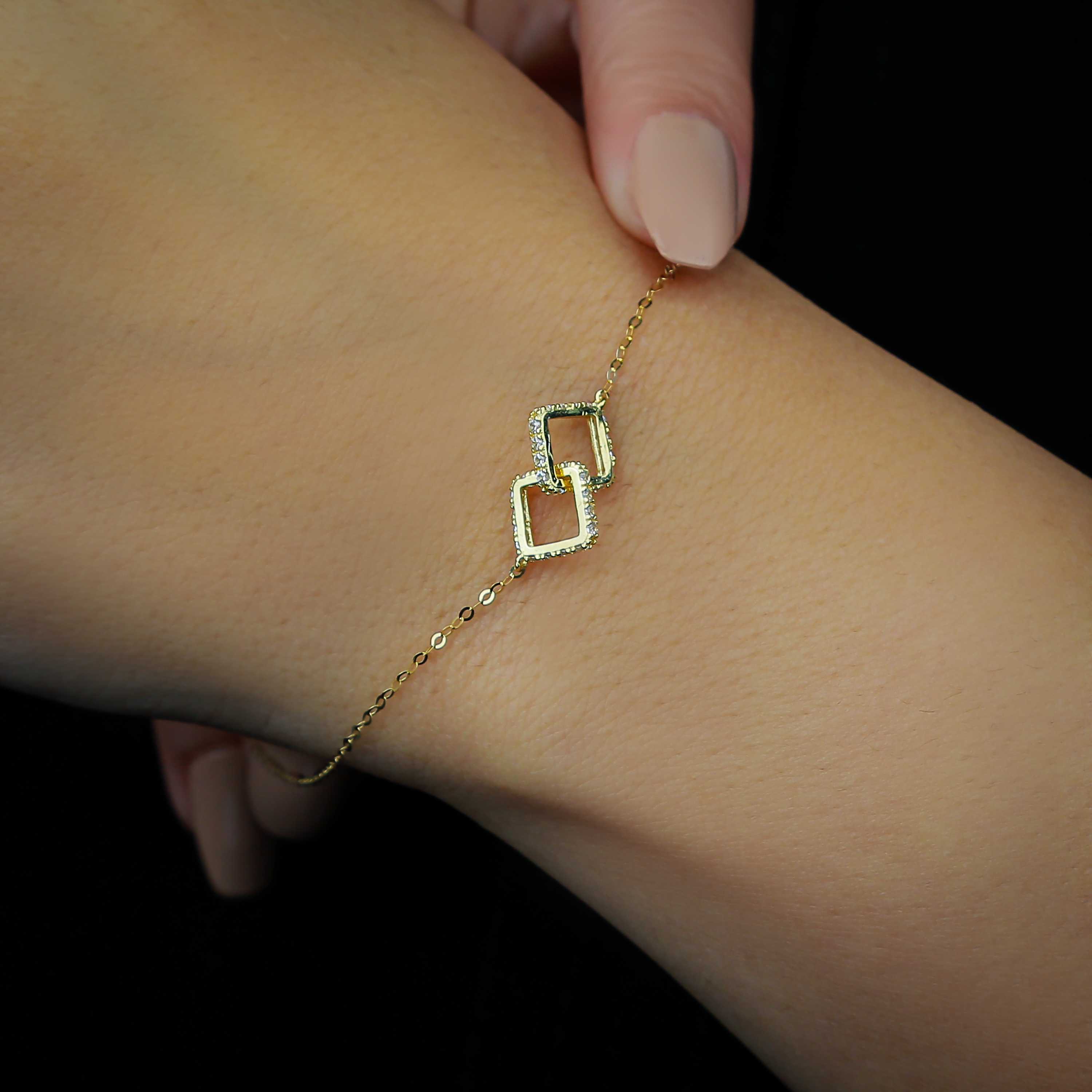 18 karat gold bracelet, made in Turkey - (H-0863)